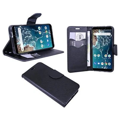 Abbildung von cofi1453® Buch Tasche Fancy kompatibel mit XIAOMI REDMI S2 Handy Hülle Etui Brieftasche Schutzhülle Standfunktion, Kartenfach Schwarz