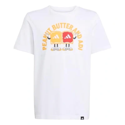 Abbildung von adidas Performance FOOD Junior Unisex Sport Tshirt für Kinder, Größe: 140, White