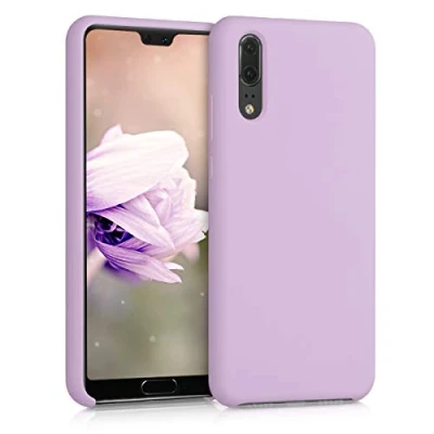 Abbildung von kwmobile Hülle kompatibel mit Huawei P20 Silikon Handy Case Handyhülle weiche Oberfläche kabelloses Laden Mauve
