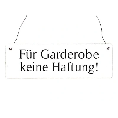 Abbildung von Interluxe Shabby Vintage Schild Türschild FÜR Garderobe Keine HAFTUNG 1 Hotel Timeless
