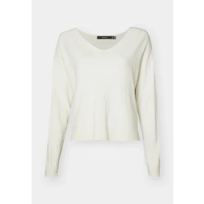 Abbildung von Vero Moda Vmbreeze Vneck Strickpullover, Damen, Größe: Medium, Birch