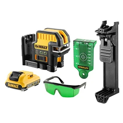 Abbildung von DeWALT DCE0822D1G, Wasserwaage, Schwarz, Gelb, 30 m, 10 mm/m, Horizontal/Vertikal, Batterie
