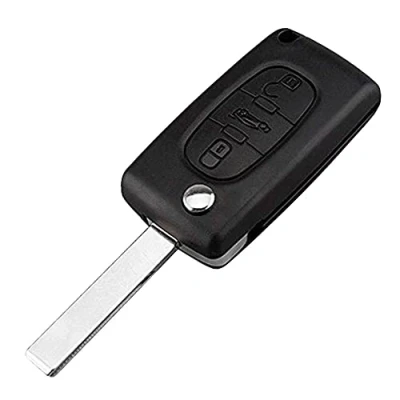 Abbildung von OcioDual CE0536 3 Tasten Kofferraum mit HU83 Schlüssel, Gehäuse der Fernbedienung Autoschlüssel Kompatibel Peugeot 206 207 306 307 308 407 607 806, Citroen C2 C3 C4 C5 C6, Auto Key Case