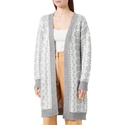 Abbildung von blonda Women&#039;s Cardigan, Grau Weiss, XS/S