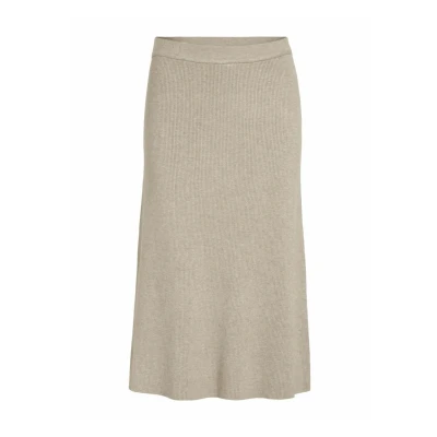 Abbildung von VILA Vicomfy Skirt Alinienrock, Damen, Größe: XS, Natural melange