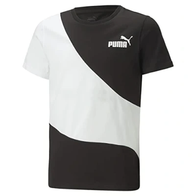 Abbildung von Puma Power CAT FÜR Jugendliche Tshirt print für Kinder, Größe: 152, Black