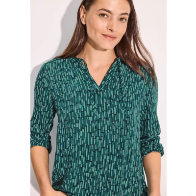 Abbildung von Cecil MIT Smockdetail Bluse, Damen, Größe: XXL, Grün