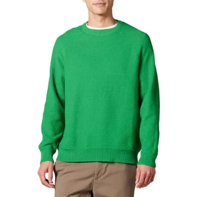 Abbildung von Amazon Essentials Herren Oversize Pullover mit Rundhalsausschnitt aus strukturierter Baumwolle, Grün, 6XL Große Größen Tall