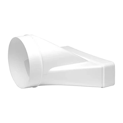 Abbildung von 220x55mm / 22 x 5,5 cm Rechteckiger Rohrverbinder für Rundrohr 125mm 12,5 Verbindung Lüftungssystem, Heizen, Kühlen Lüftungselement begrenzte Platzverhältnisse.