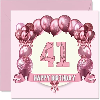Abbildung von Stuff4 Lustige Karte zum 41. Geburtstag für Frau Geburtstagskarte Vater, Mutter, Bruder, Schwester, Großvater, Oma, Onkel, Tante, 145 mm x Grußkarten,