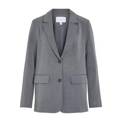 Abbildung von VILA Loose FIT Blazer, Damen, Größe: 40, Medium grey melange