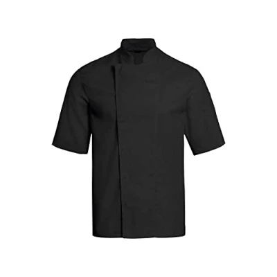 Abbildung von GREIFF Gastro Moda Herren Cuisine Basic Kochjacke Halbarm Regular Fit Schwarz Modell 5562 Größe XXL