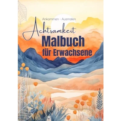 Abbildung von Malbuch für Erwachsene: Ausmalen Achtsamkeit, Selbstliebe, Entspannung und zum Stressabbau. Mandala, Natur , Tiere Blumenmotive