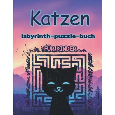 Abbildung von Katzen Labyrinth Puzzle Buch für Kinder: Verschiedene Labyrinthe und Problemlösungsaktivitäten 4 8 Bücher