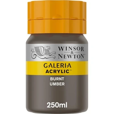Abbildung von Winsor &amp; Newton 2137076 Galeria Acrylfarbe, hohe Pigmentierung, lichtecht, buttrige Konsistenz, 250 ml Tube Umbra Gebrannt
