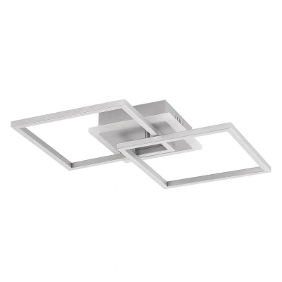 Abbildung von Lindby LED Deckenlampe Fjardo, eckig, silber, CCT, Remote