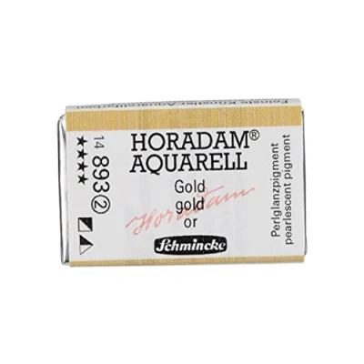 Abbildung von Schmincke HORADAM® AQUARELL feinste Künstler Aquarellfarben, 893 Gold, 14 043, 1/1 Näpfchen