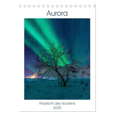 Abbildung von Aurora Polarlicht des Nordens (Tischkalender 2025 DIN A5 hoch), CALVENDO Monatskalender