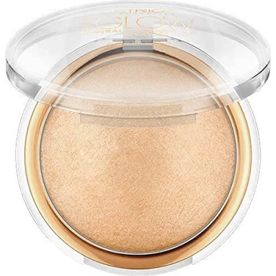 Abbildung von Catrice High Glow Mineral Highlighting Powder, Highlighter, Nr. 020 Gold Dust, gold, für Mischhaut, aufhellend, strahlend, glänzend, schimmernd, intensiv, vegan, ohne Parfüm (8g)
