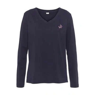 Abbildung von s.Oliver Langarmshirt, Damen, Größe: 40/42, Dunkelblau