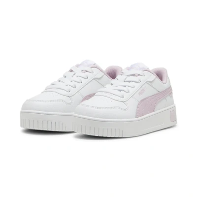 Abbildung von Puma Carina Street Sneakers Kinder Schuhe Mit Plain White/Grape Mist Größe: 31.5