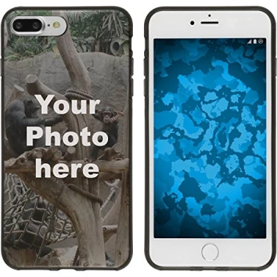 Abbildung von PhoneNatic Case kompatibel mit iPhone 7 Plus / 8 Personalisierte Handyhülle schwarz zum selbst gestalten eigenem Foto