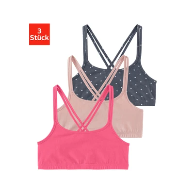 Abbildung von Bench 3 PACK Bustier für Kinder, Größe: 158/164, Pink/rose