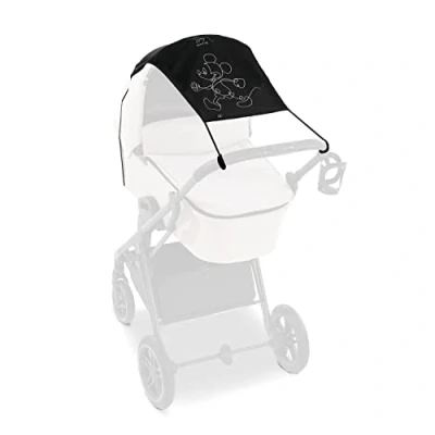 Abbildung von Hauck Kinderwagen Sonnenschutzhülle Disney Mickey Mouse Black, Sonnensegel für Buggy Sonnenschutz Sonnenverdeck Babywanne