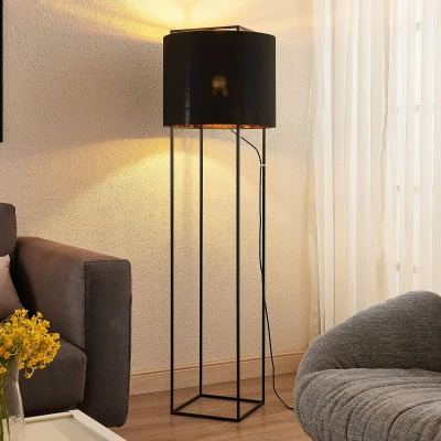Abbildung von Lindby Kesta Stoff Stehlampe, Gestell 3 Stäbe