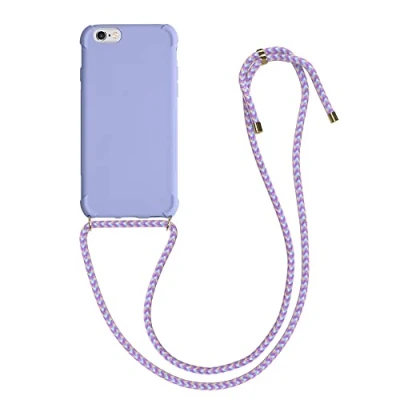 Abbildung von kwmobile Necklace Case kompatibel mit Apple iPhone 6 / 6S Hülle Cover Kordel zum Umhängen Silikon Schutzhülle Lavendel