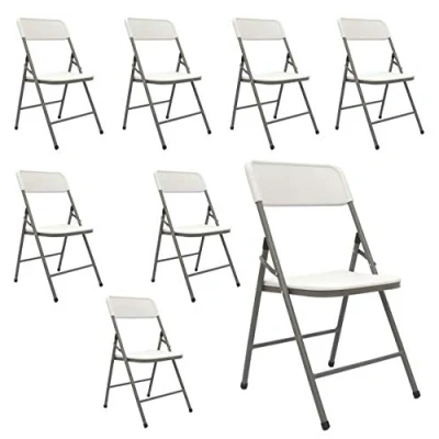 Abbildung von AMANKA 150kg Klappstuhl 8er Set 50x46x83 Wetterfest Klappbar Kunststoff Balkonstuhl Gartenstuhl