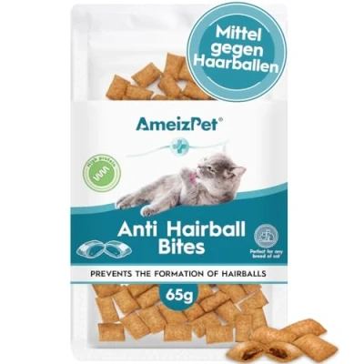 Abbildung von AmeizPet Katzen Leckerlies Haarballen für Antihairball Mit Taurin Und Malzextrakt Katzenmalz Gegen Haarballen, 65 g (2.3 oz)