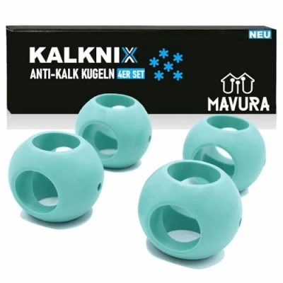 Abbildung von MAVURA Wäschekugel KALKNIX 4 Stück magnetische Anti Kalk Kugel Antikalk Waschkugel, Waschball für Waschmaschine