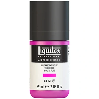Abbildung von Liquitex 2059986 &#039;Liquitex Professional Acrylic Gouache, Acrylfarbe mit Gouache Eigenschaften, Lichtecht, wasserfest, 59ml Dosier Flasche Voilett Fluo