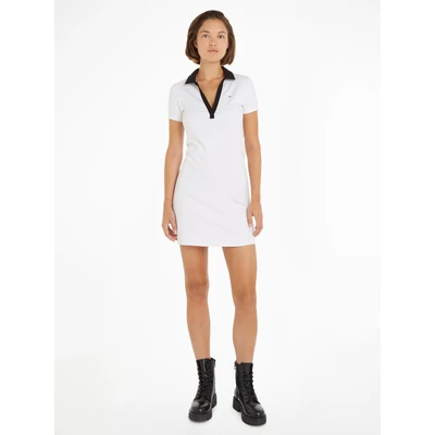 Abbildung von Tommy Jeans Blusenkleid &quot;TJW CONTRAST VPOLO FIT&amp;FLARE EXT&quot;, mit Flagge
