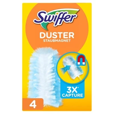 Abbildung von Swiffer Staubmagnet Trap &amp; Lock Nachfüllpackung 4 Tücher, Nimmt 3x Mehr Staub Haare Auf Und Schließt Diese Ein