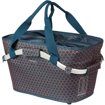 Abbildung von Basil Flair Carry All Hinterradkorb Mit MIK Befestigung 38 X 21 27 Cm Marineblau