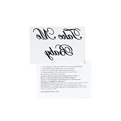 Abbildung von 1 x Take Me Baby Tattoo Schriftzug in schwarz Kinky Fetish Temporary (1)
