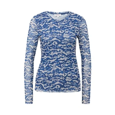 Abbildung von s.Oliver Langarmshirt aus Mesh dunkelblau 48