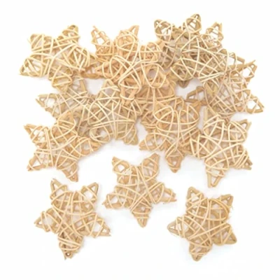 Abbildung von Baker Ross FC218 natürliche Rattan Sterne, natürliches Bastelzubehör für Kinder, alternative Bastelmaterialien zum Dekorieren von Kunst und Bastelprojekten, Packung mit 15 Stück