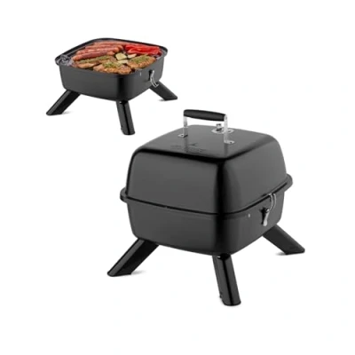 Abbildung von TZS FIRST AUSTRIA Elektrogrill 2in1 Kugelgrill, stabiler BBQ Hybrid Elektrogrill, 2000W, Tischgrill Elektrisch oder Holzkohle, einfache Montage