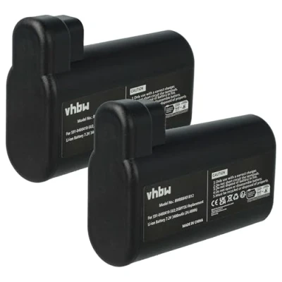 Abbildung von vhbw 2X Akku Ersatz für Electrolux OSBP72LI25, 405537959/0, 4060001007 Staubsauger Schwarz (3400 mAh, 7,2 V, Li Ion)