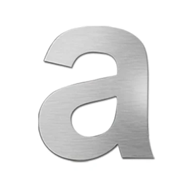 Abbildung von nanlyiau 4.6in/11.7cm Edelstahl hausnummer Hausnummern aus zahlen massivem SUS304,selbstklebende hausnummern(6in number a)