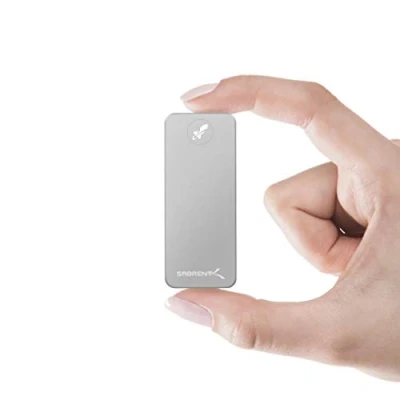 Abbildung von Sabrent Portable SSD 1TB, Festplatte extern NVMe, USB 3.2 Gen 2, 1000 MB/s Lesen, Schreiben, C Kabel enthalten, Externe M.2 Aluminiumschale, Silber (SB 1TB NANO)