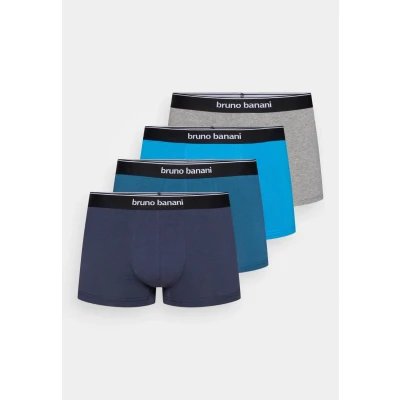 Abbildung von Bruno Banani IN DER DOSE 4 PACK Boxerbriefs, Herren, Größe: Medium, Blaupetrol/navy/royalblau/grau meliert