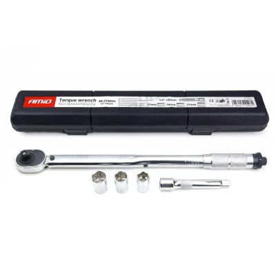 Abbildung von AMiO 02407 Drehmomentschlüssel 12,5 (1/2&quot;)mm (Zoll) 40Nm 210Nm Vierkant 470mm Chrom Vanadium Stahl