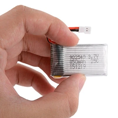 Abbildung von YUNIQUE GREEN CLEAN POWER 3.7V 850mAh Akku für Syma X5SC X5SW RC Drohnen Mehr Leistung, längere Flugzeit, einfache Installation, Silber