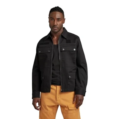 Abbildung von G STAR RAW Herren 4 Pocket Zip Jacke, Schwarz (dk black D22941 C900 6484), XXL