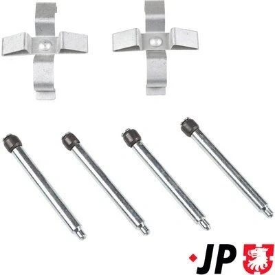 Abbildung von JP GROUP 1264005410 Zubehörsatz, Scheibenbremsbelag Hinterachse OPEL: Vectra B Limousine, Calibra A, Omega A SAAB: 9 3 Cabrio