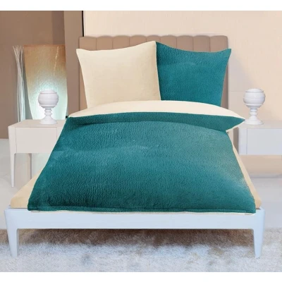 Abbildung von Gözze Wendebettwäsche &quot;Superflausch&quot;, (2 tlg.), in Microfaser Qualität, 100% Polyester, Bett und Kopfkissenbezug mit Reißverschluss, Wende Design, wärmende Winterbettwäsche.